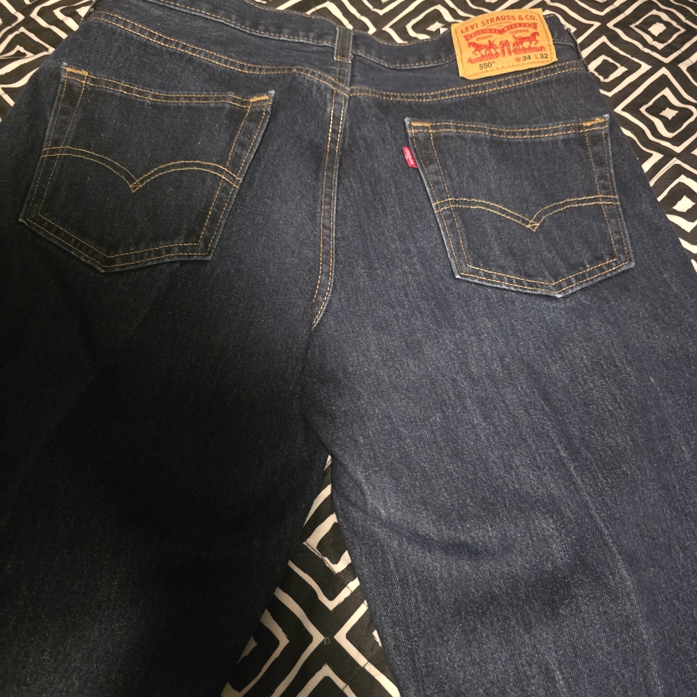 Levi's Men's Dark Blue Straight Jeans - Picture 3 of 7